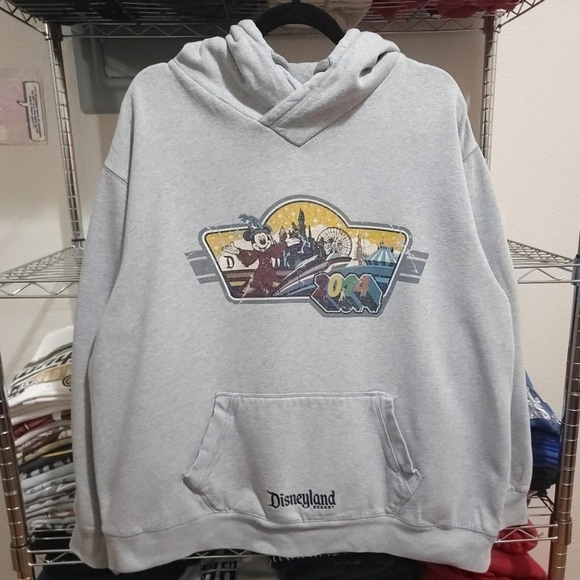 Mickey Mouse Mens Size XL Grey 2014 Disneyland Hoodie - Picture 1 of 4